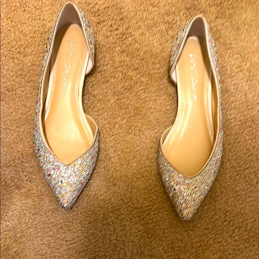 Elegant Glitter Pointed-Toe Flats